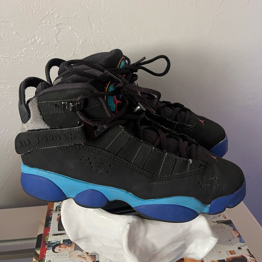 Kids Air Jordan 6 Rings GS Sneaker Black/Aqua Size 4Y